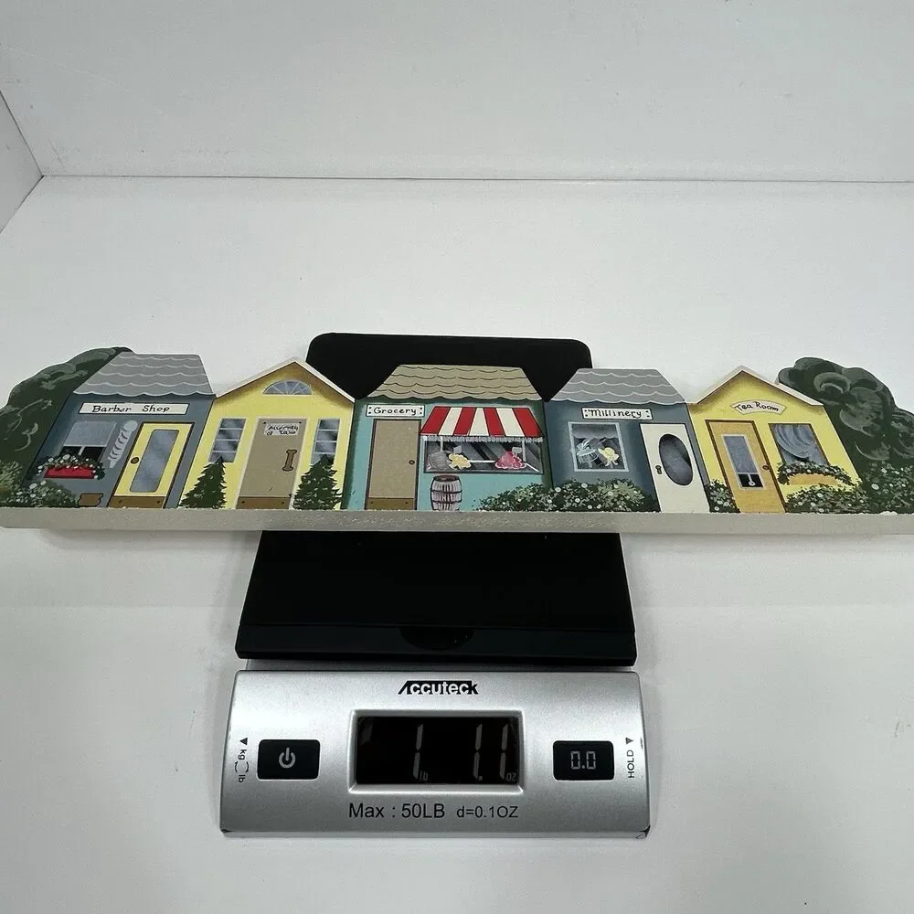 Vintage Tender Heart Treasures Village Store Front Wood Sign Decor Primitive ‘89